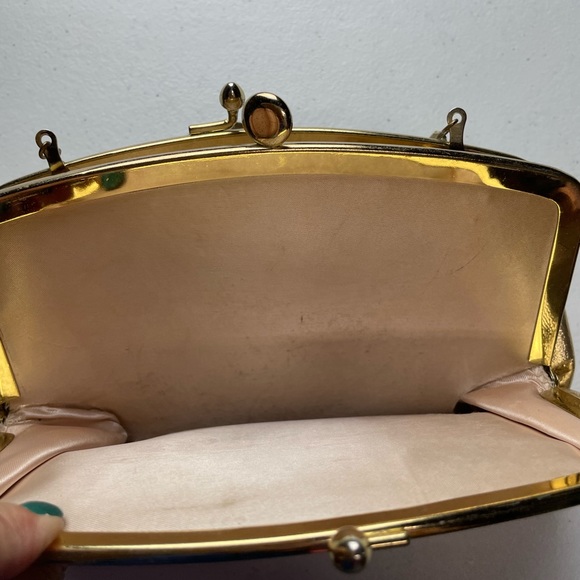 Vintage HL Harry Levine Gold Evening Purse Handbag - Picture 2 of 7